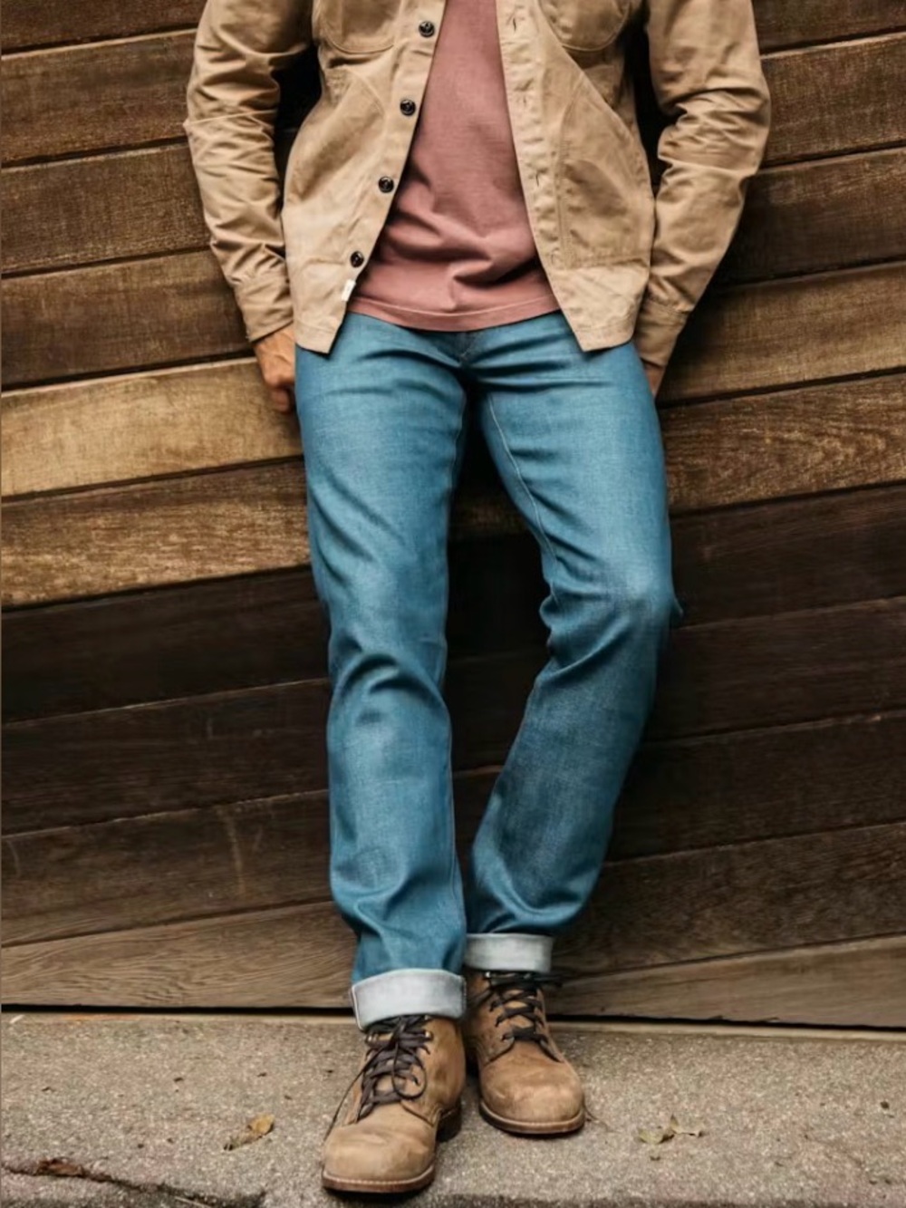 Hiroshi Kato The Pen Slim 14 oz Selvage Denim Jeans in Old Blue Raw
